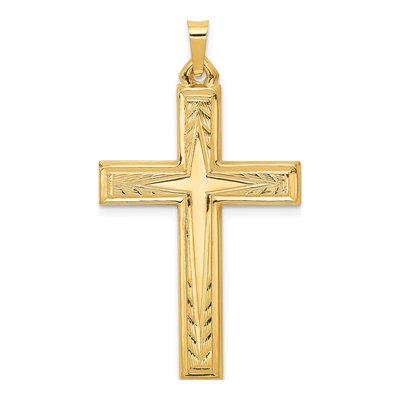 14K Yellow Gold Latin Cross Pendant