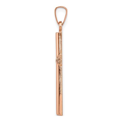 14K Rose Gold Hollow Cross Pendant – view 3