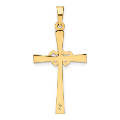14K Two-Tone Gold Latin Cross Pendant – view 5