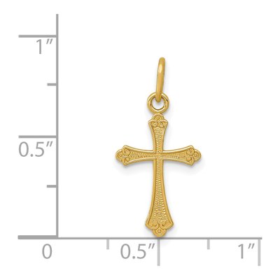 14K Yellow Gold Small Cross Pendant – view 4