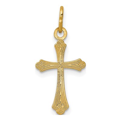 14K Yellow Gold Small Cross Pendant – view 5