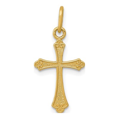 14K Yellow Gold Small Cross Pendant