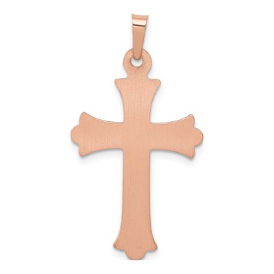 14K Two-Tone Gold Fleur de Lis Cross Pendant – view 5