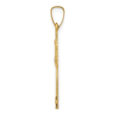14K Yellow Gold Claddagh Cross Pendant – view 3