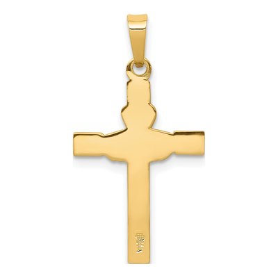 14K Yellow Gold Claddagh Cross Pendant – view 5
