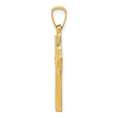 14K Yellow Gold Celtic Iona Cross Pendant – view 3