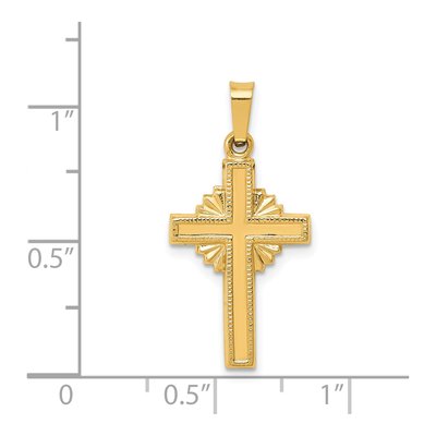14K Yellow Gold Celtic Iona Cross Pendant – view 4