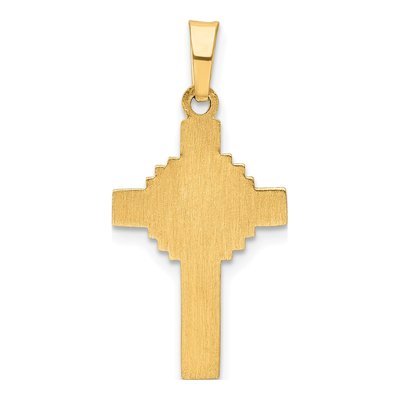 14K Yellow Gold Celtic Iona Cross Pendant – view 5