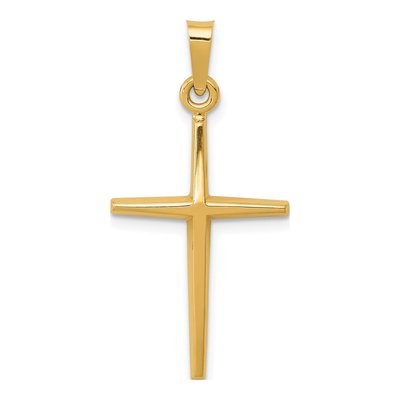 14K Yellow Gold Latin Cross Pendant