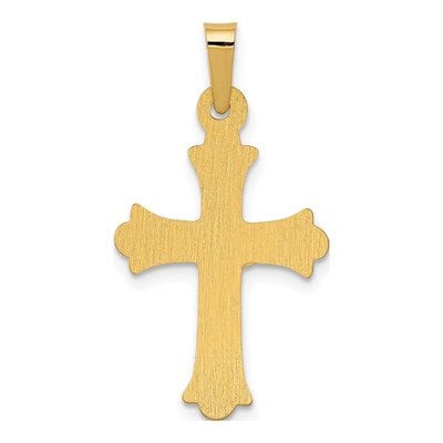 14K Two-Tone Gold INRI Crucifix Cross Pendant – view 4