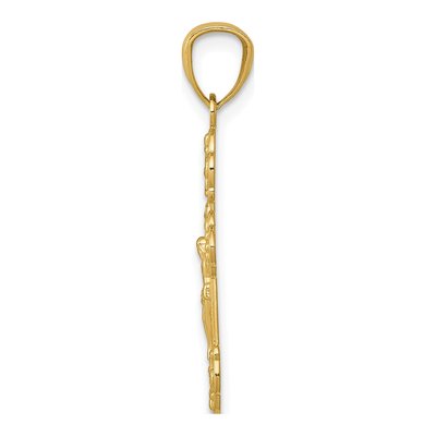 14K Yellow Gold INRI Crucifix Pendant – view 3