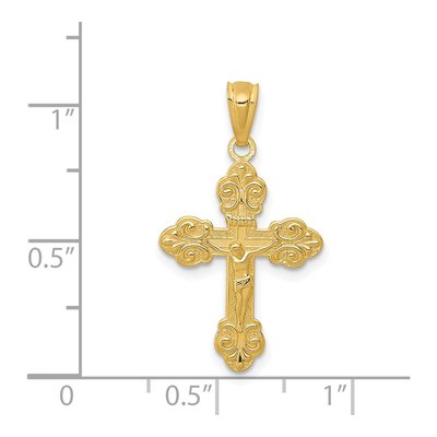 14K Yellow Gold INRI Crucifix Pendant – view 5