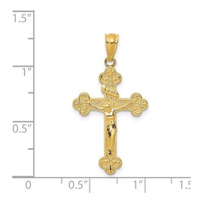 14K Yellow Gold INRI Crucifix Pendant – view 5