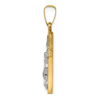 14K Yellow Gold INRI Crucifix Pendant – view 3