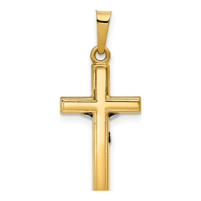14K Yellow Gold INRI Crucifix Pendant – view 4
