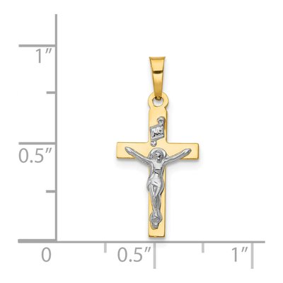 14K Yellow Gold INRI Crucifix Pendant – view 5
