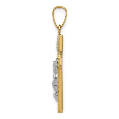 14K Yellow Gold INRI Crucifix Pendant – view 3