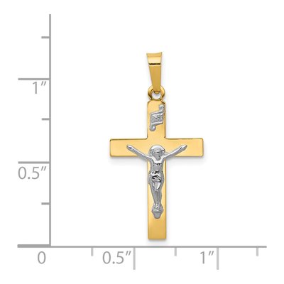 14K Yellow Gold INRI Crucifix Pendant – view 4