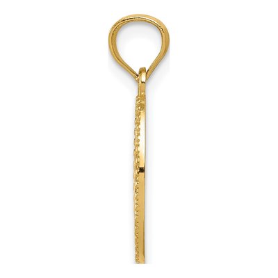 14K Yellow Gold Small Cross Medal Pendant – view 3