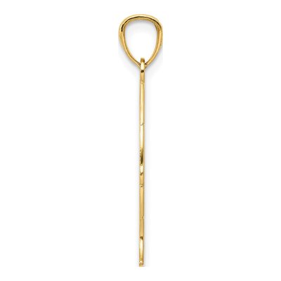 14K Yellow Gold Jesus Fish Pendant – view 3