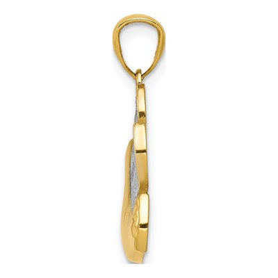 14K Yellow Gold Dove Olive Branch Pendant – view 3