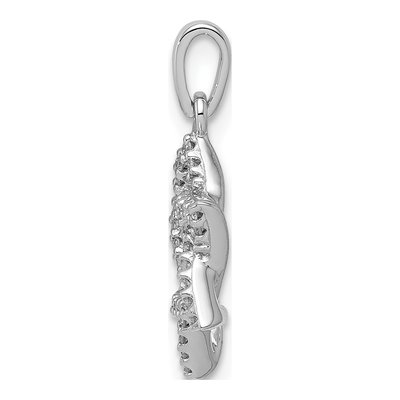 14K White Gold Diamond Star of David Pendant – view 3