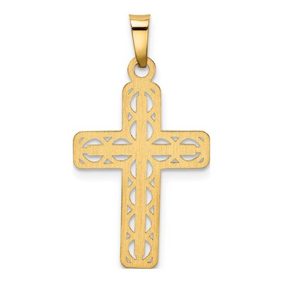 14K Yellow Gold Filigree Cross Pendant – view 4