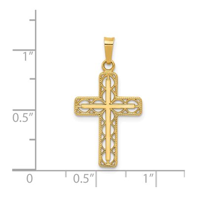 14K Yellow Gold Filigree Cross Pendant – view 5