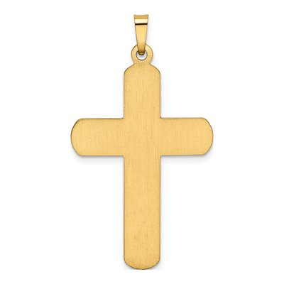 14k Yellow Gold Polished Latin Cross Pendant – view 4