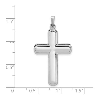 14K White Gold Latin Cross Pendant – view 5