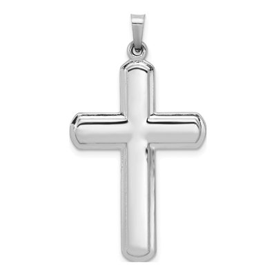 14K White Gold Latin Cross Pendant