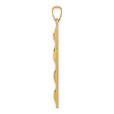 14K Yellow Gold Cross Pendant – view 3