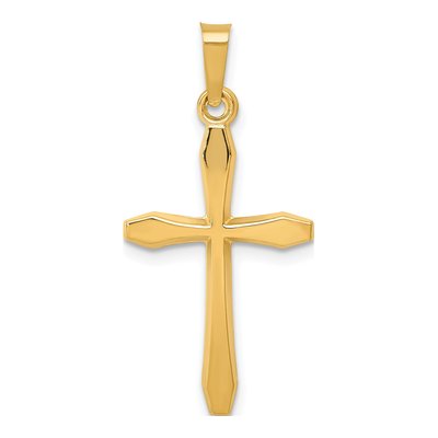 14K Yellow Gold Passion Cross Pendant