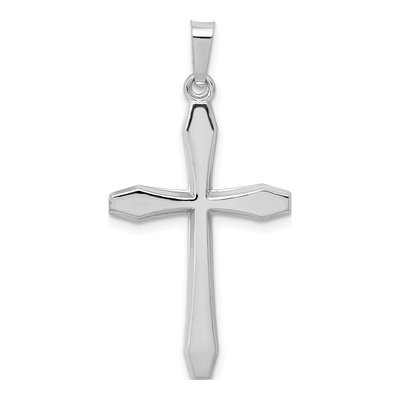 14K White Gold Cross Pendant