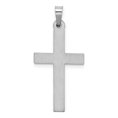 14K White Gold Lattice Cross Pendant – view 4