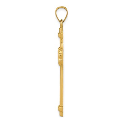 14K Yellow Gold Fancy Cross Pendant – view 3