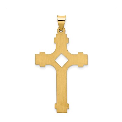 14K Yellow Gold Fancy Cross Pendant – view 4