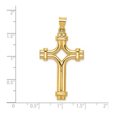 14K Yellow Gold Fancy Cross Pendant – view 5