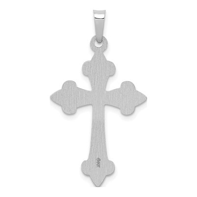 14K White Gold Fleur de Lis Cross Pendant – view 4