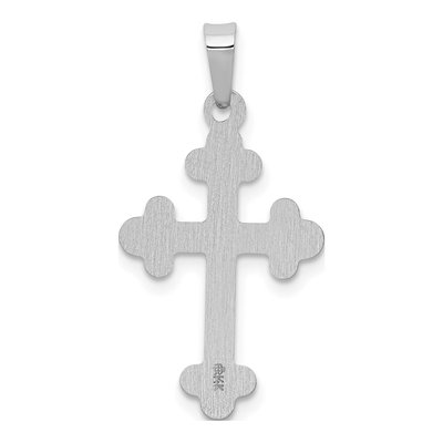 14K White Gold Budded Cross Pendant – view 4