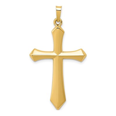 14K Yellow Gold Passion Cross Pendant