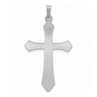 14K White Gold Passion Cross Pendant – view 4