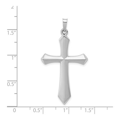 14K White Gold Passion Cross Pendant – view 5
