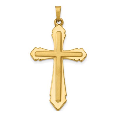 14K Yellow Gold Passion Cross Pendant