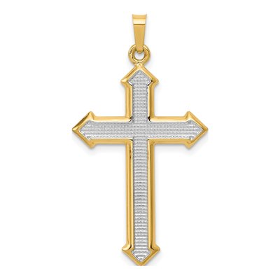 14K Yellow Gold Passion Cross Pendant
