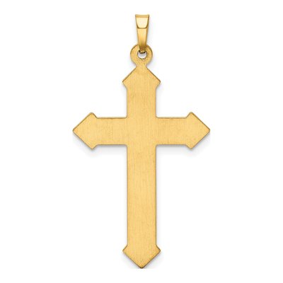 14K Yellow Gold Textured Passion Cross Pendant – view 4