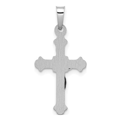 14K White Gold INRI Crucifix Pendant – view 4