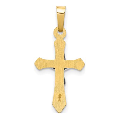 14K Two-Tone Gold INRI Crucifix Pendant – view 4