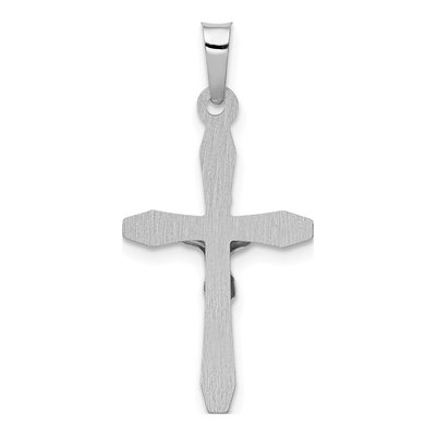 14K White Gold INRI Crucifix Pendant – view 4