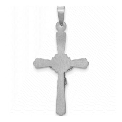 14K White Gold INRI Crucifix Pendant – view 4